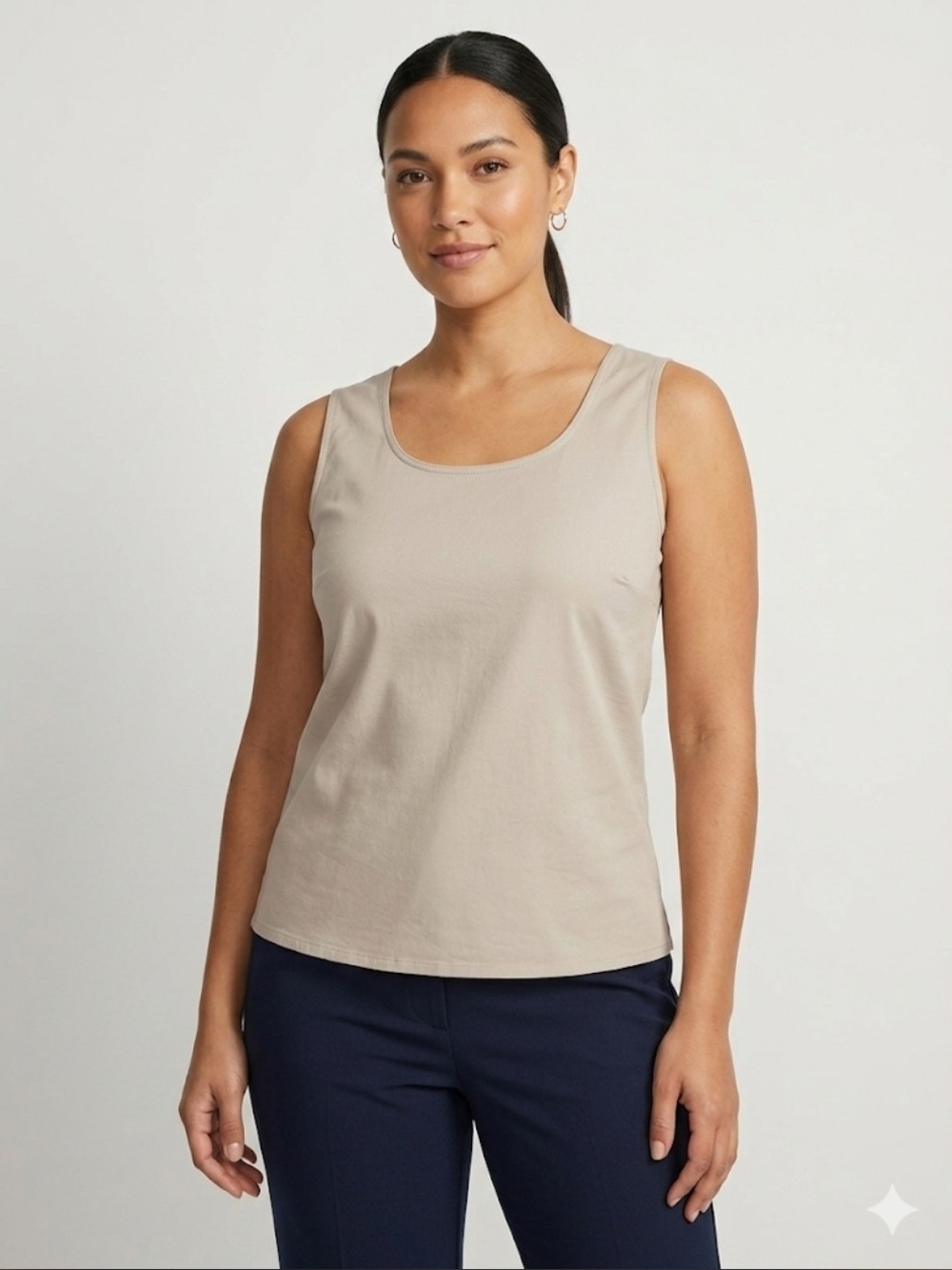 Tilly's Women's Scoop Neck Tank Top in Taupe Tilly Endurables